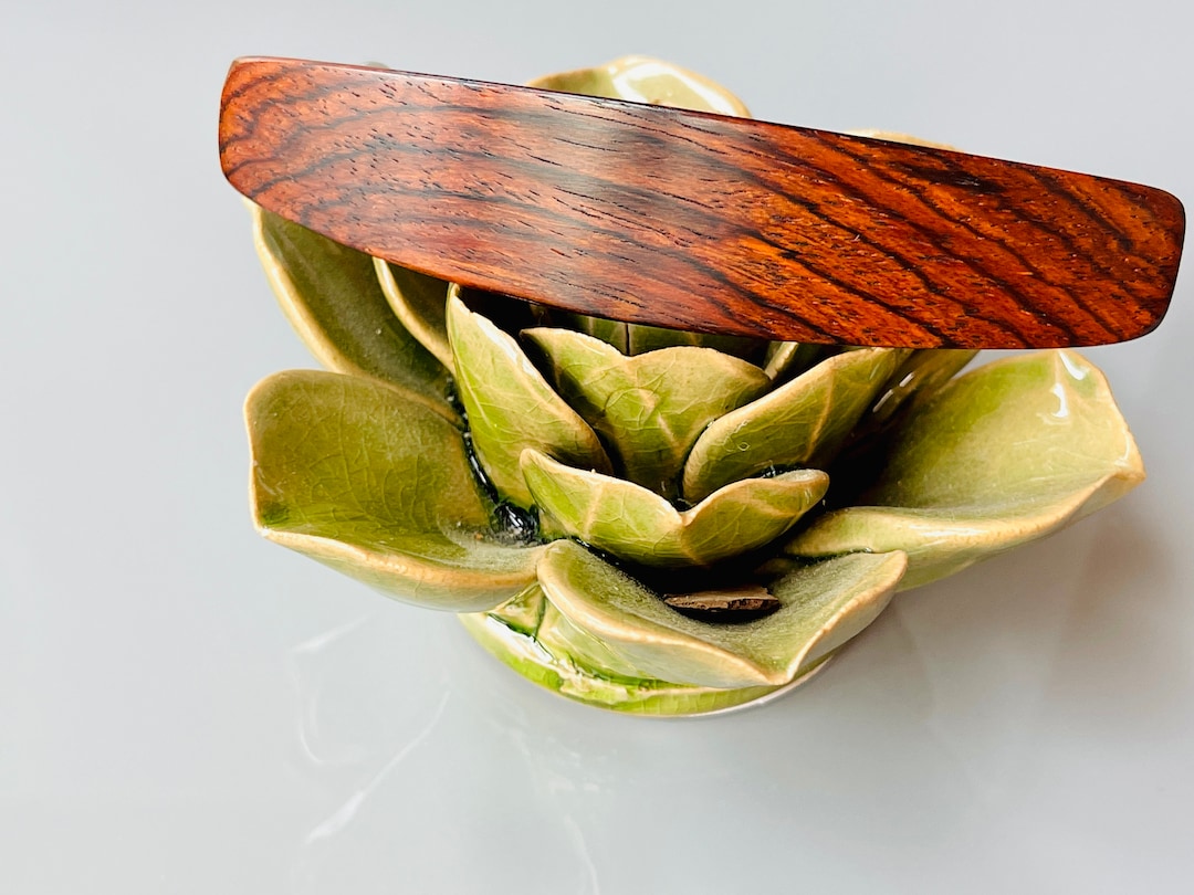 2 Natürliche Ebenholz-Haarspangen – Handgeschnitzt, 18 Cm, Mit Elegantem Design Für Dutts & Frisuren