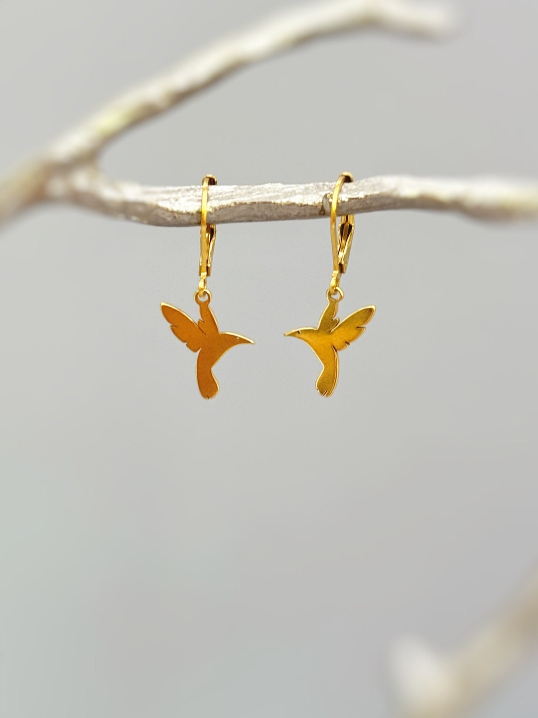 thumbnail image 2 of Lightweight Golden/Silver Bird On Stone Brooch Design Badge 2 of 10