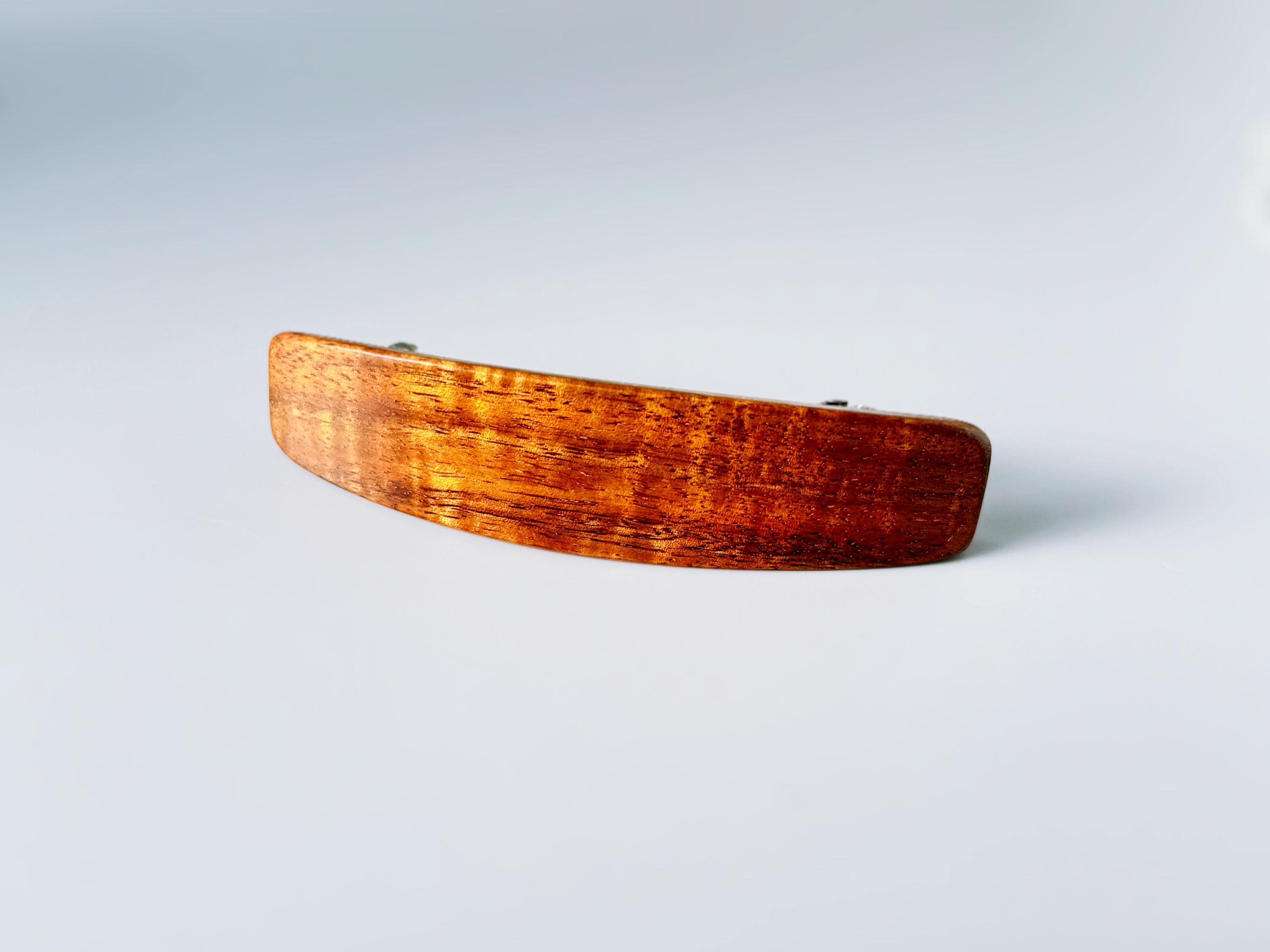 Koa Wood Barrette - Etsy display picture 3
