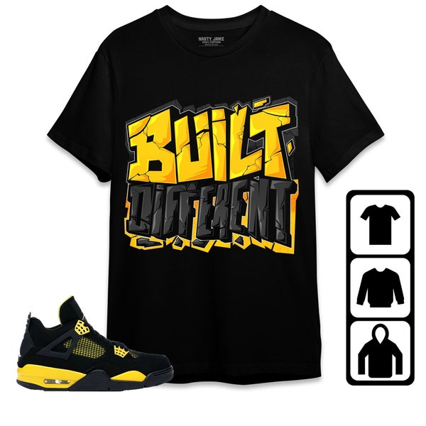 Jordan 4 Thunder Unisex Shirt, Kid, Toddles Built Different, Shirt To Match Sneaker