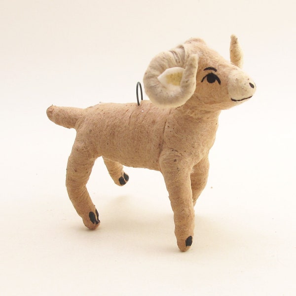 Spun Cotton Big Horn Sheep Ram Ornament/Figure