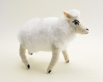 Spun Cotton White Sheep Ornament/Figure