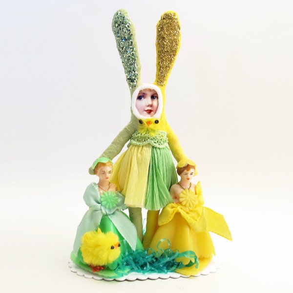 Spring Update: One Of A Kind Spun Cotton Spring/Easter Figure