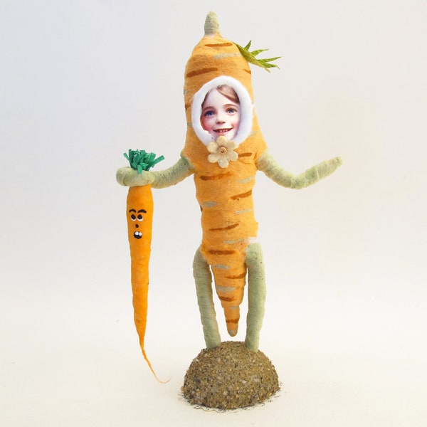 Spun Cotton Carrot Child Figure