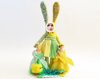 Spring Update: One Of A Kind Spun Cotton Spring/Easter Figure