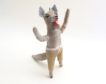 Spun Cotton Vintage Inspired Werewolf Figure/Ornament