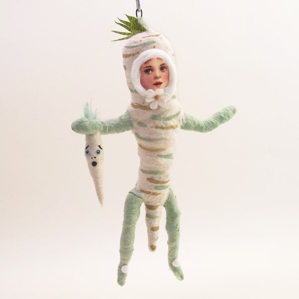 Spun Cotton Parsnip Child - Vintage Inspired Hanging Ornament