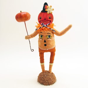 Spun Cotton Pumpkin Belly Face Halloween Figur - In Partnerschaft mit Johanna Parker