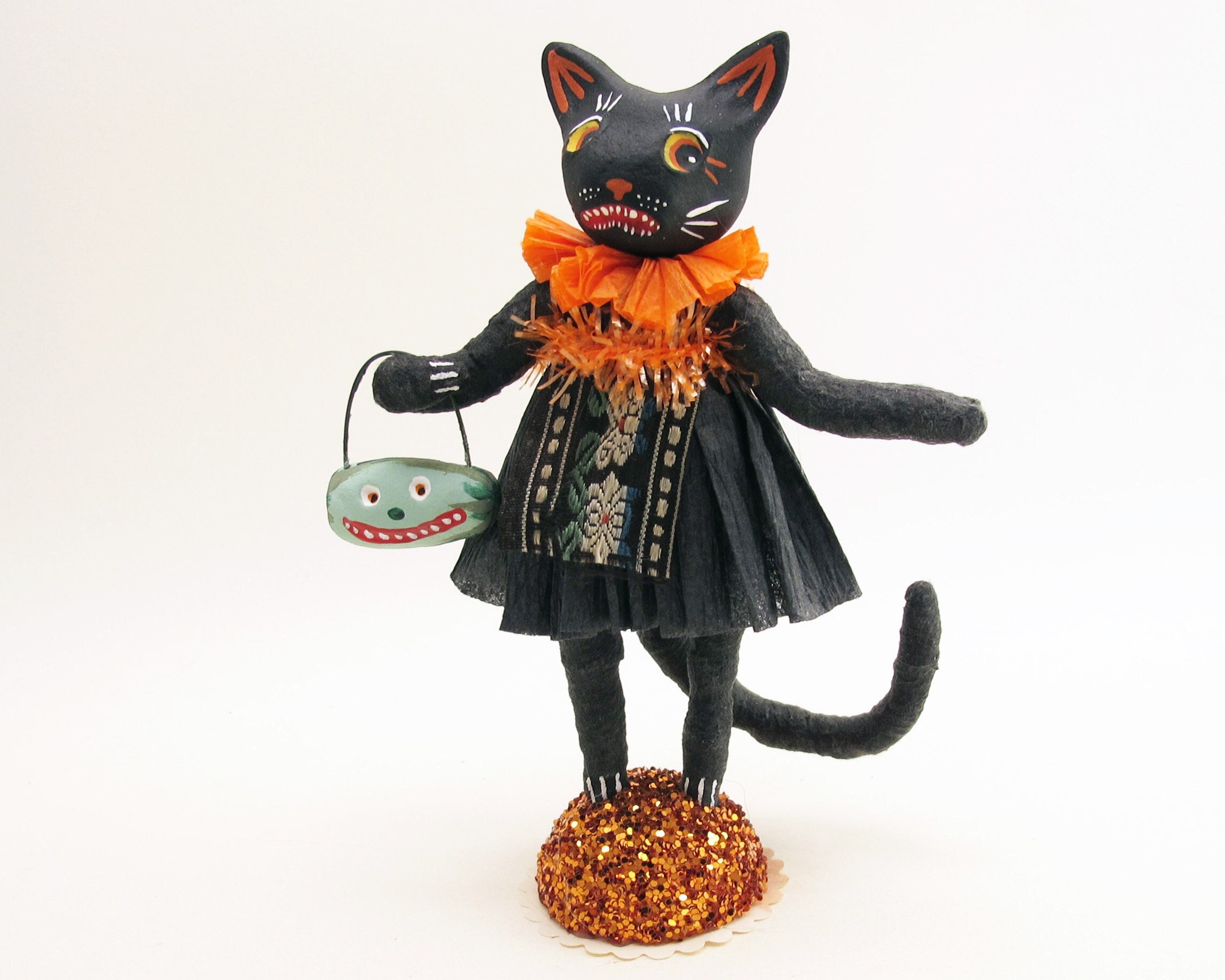 Vintage MTY Cat plush Halloween Black Head spins Vampire -  Portugal