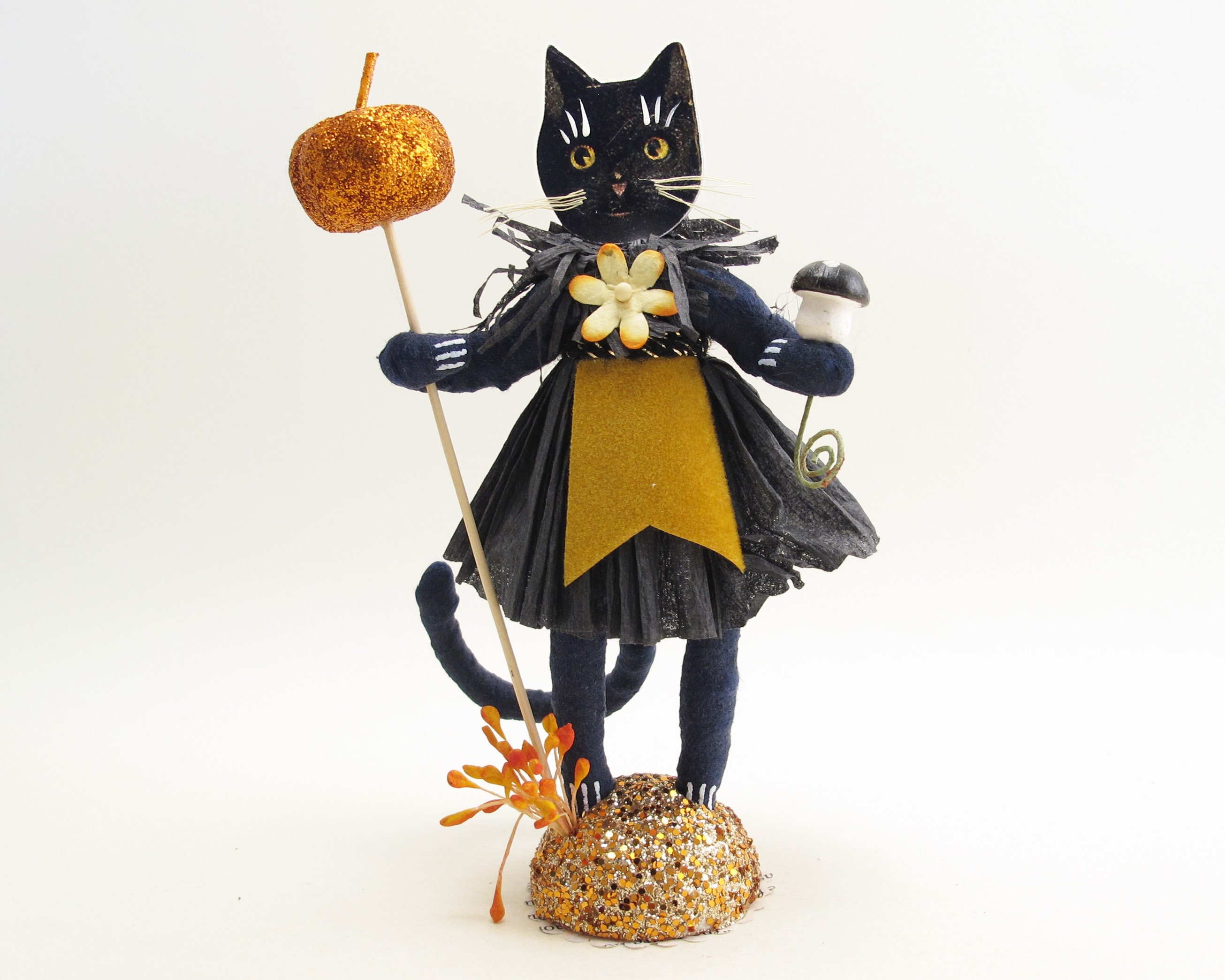 スパンコットンの黒猫娘ハロウィンフィギュア - Etsy 日本
