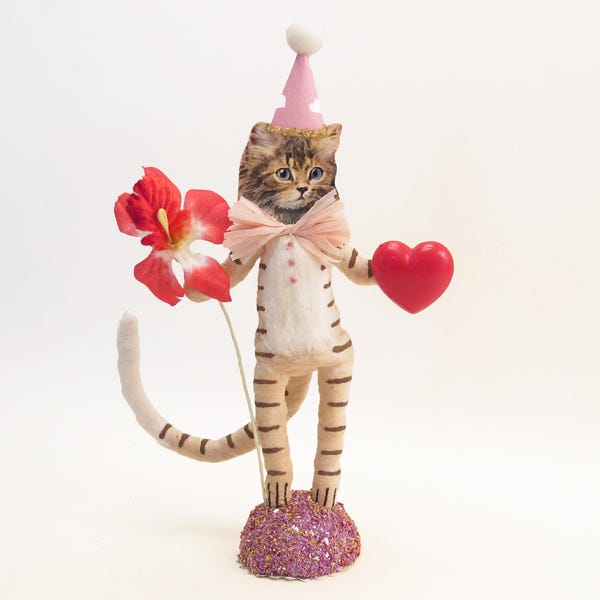 Spun Cotton Assorted Valentinstag Party Katzenfigur