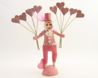 Figurine en forme de cœur en coton filé pour homme, pour la Saint-Valentin