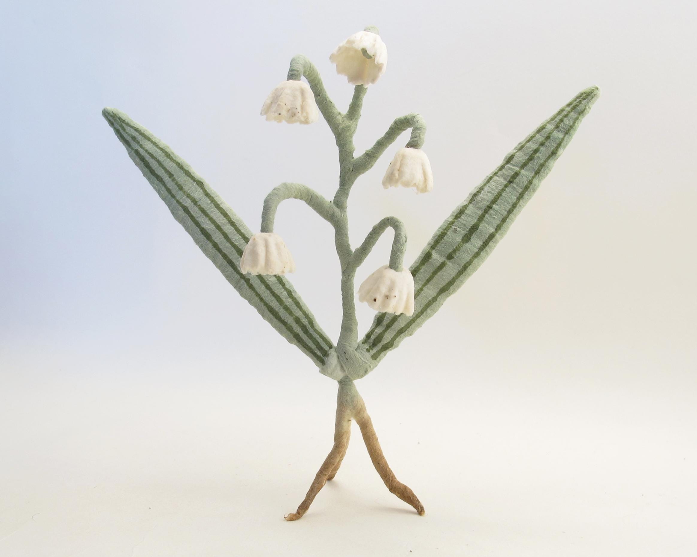 Spun Cotton Lily Of The Valley Figure/Ornament - Floral Collection