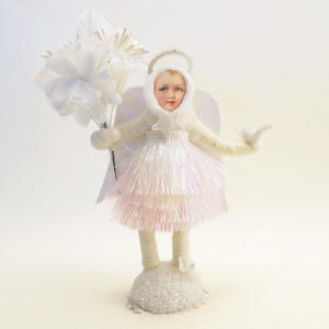 Spun Cotton Shimmering Angel Christmas Figure