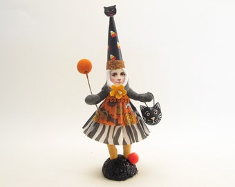 Spun Cotton Fun Halloween Girl Figure