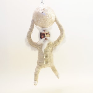 Spun Cotton Abominable Snowman Yeti Ornament