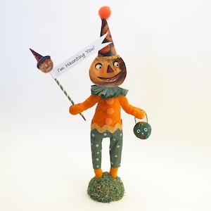 Halloween Kürbis Figur aus gesponnener Baumwolle