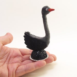 Vintage Inspired Spun Cotton Standing Swan Figure image 7