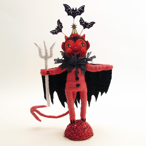 Spun Cotton Handsome Devil Halloween Figure - In Partnership with Johanna Parker