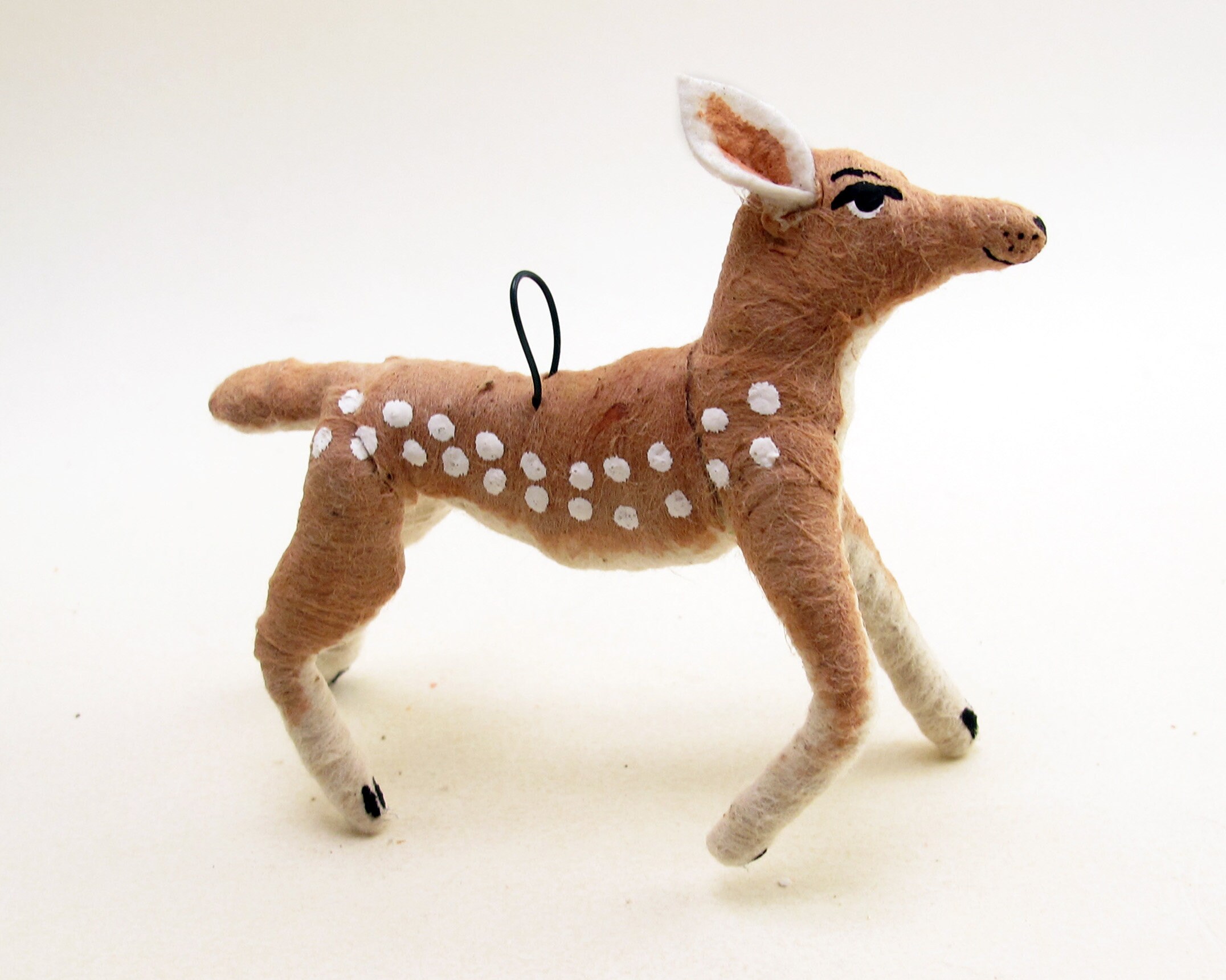 VintagebyCrystal　arts＆science Vintage Style Spun Cotton Tiger Ornament/figure - Etsy