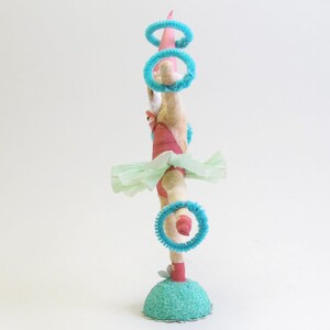 Spun Cotton Vintage Inspired Ring Tossing Circus Girl OOAK image 2