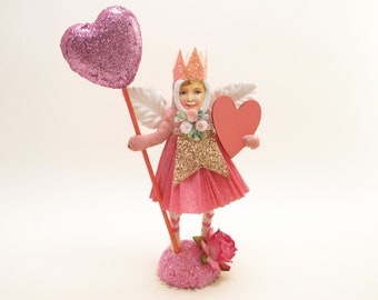 Spun Cotton Valentine's Day Fairy Princess Figure