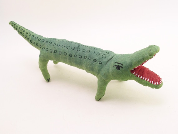 Spun Cotton Vintage Inspired Assorted Alligator Ornament