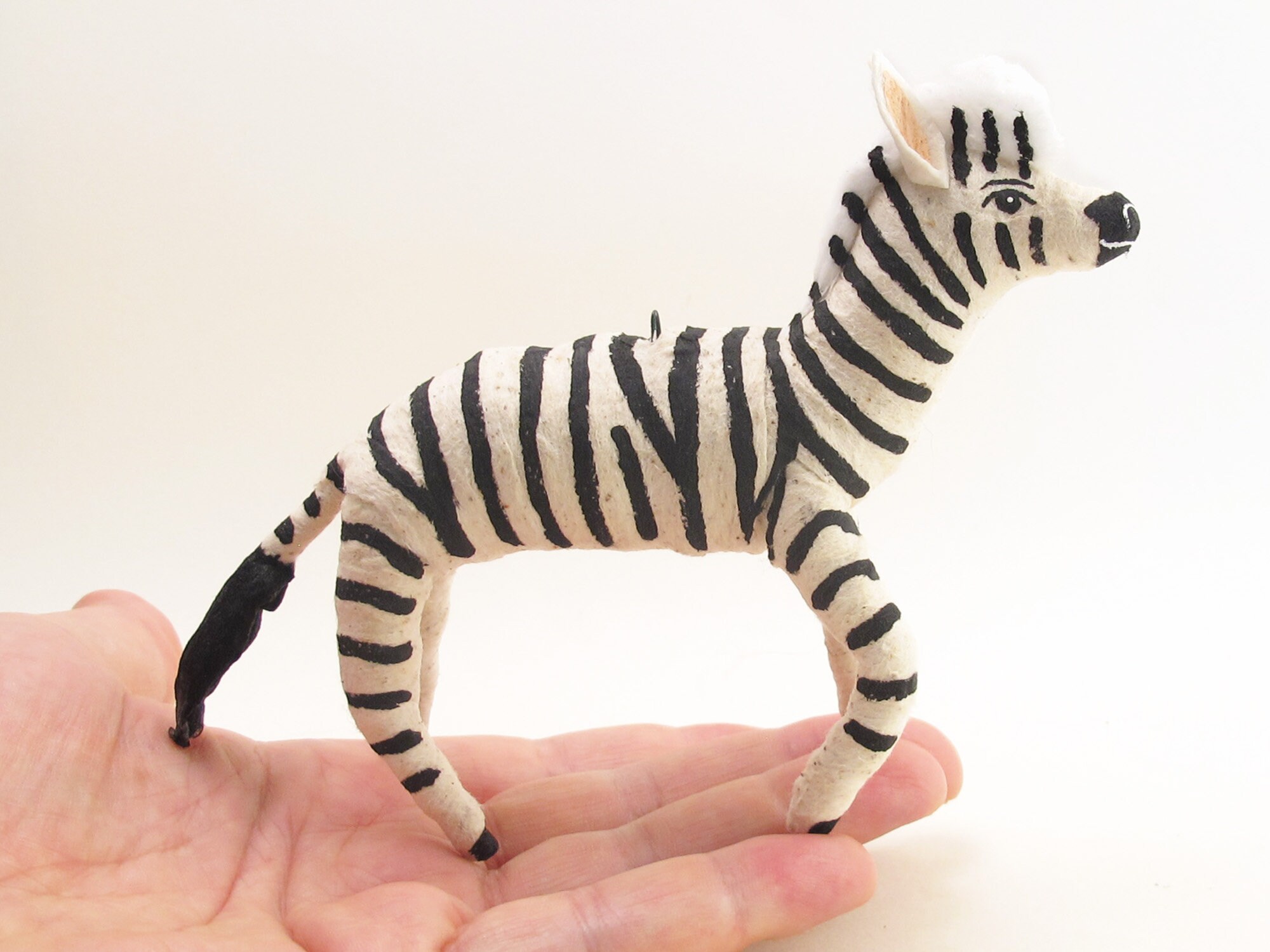 VintagebyCrystal　arts＆science Vintage Style Spun Cotton Tiger Ornament/figure - Etsy
