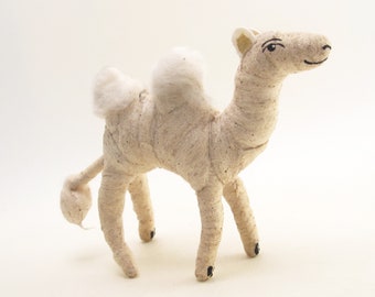 Spun Cotton Two-Humped Camel Ornament/Figure