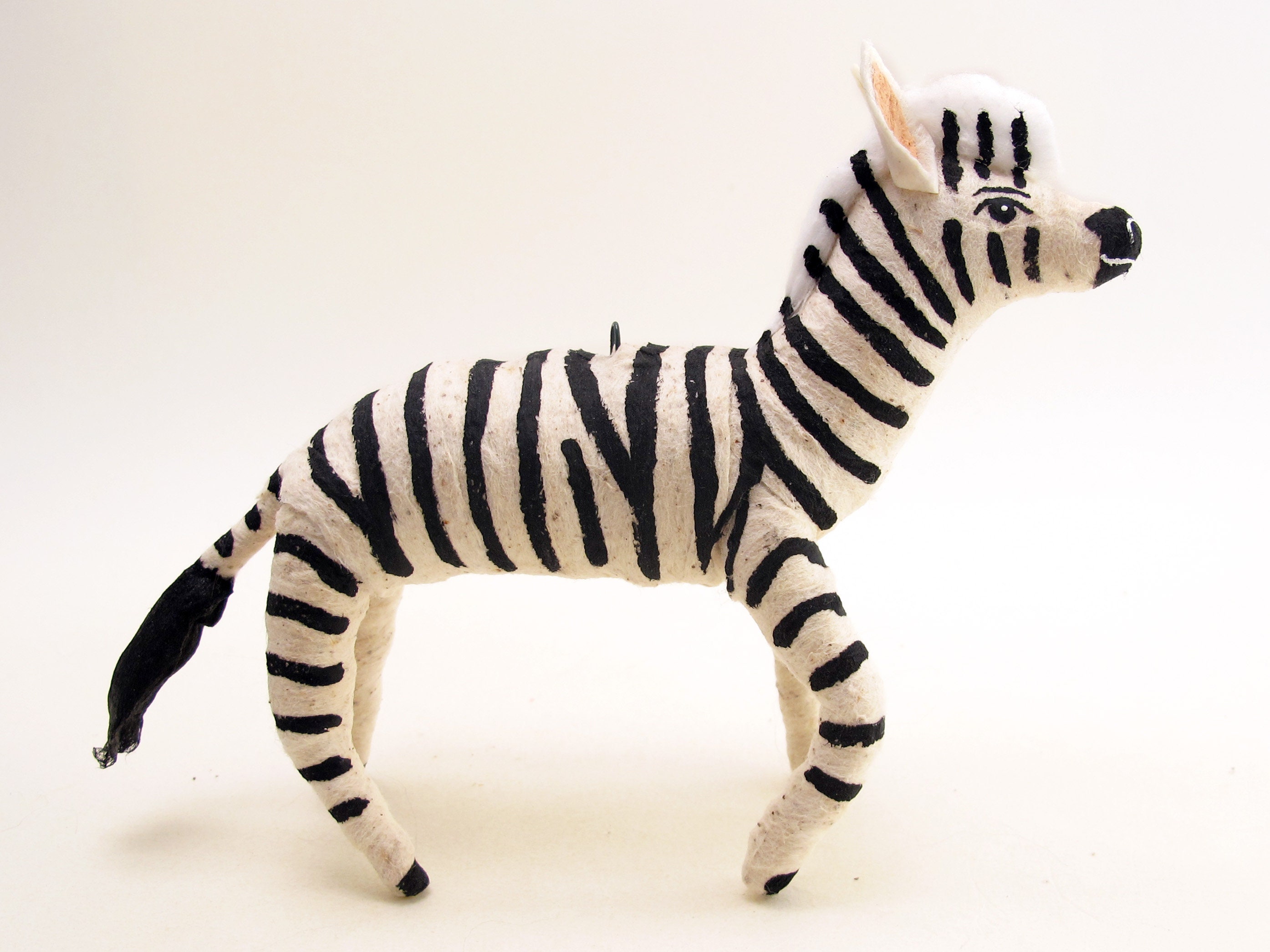 Spun Cotton Vintage Inspired Zebra Ornament/figure - Etsy