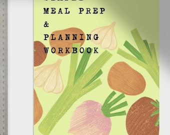 Cuaderno de trabajo para la preparación y planificación de comidas: Guía de recetas de 100 páginas (PDF)