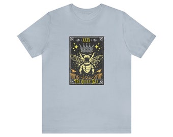 Queen Bee Tarot Style t-shirt, tarot lovers, bee lovers gift t-shirt Unisex Jersey Short Sleeve Tee
