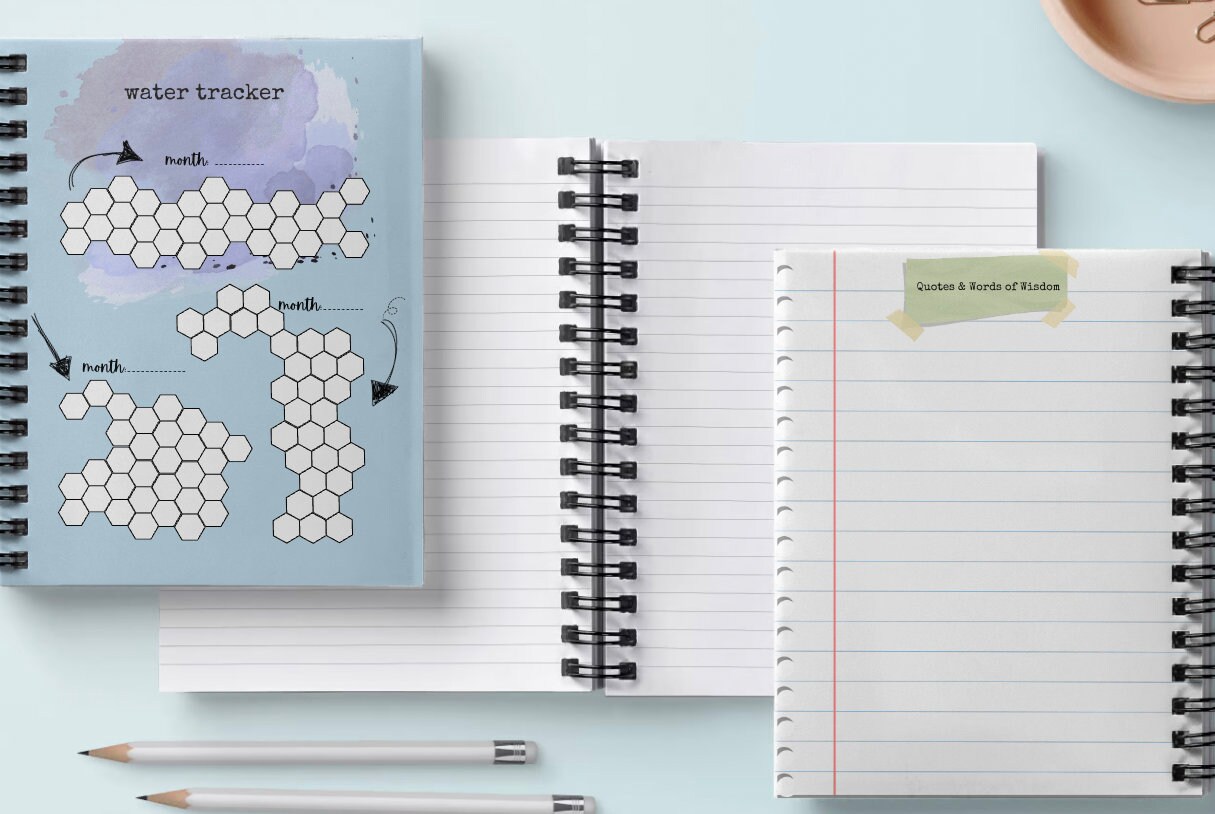 Printable Bullet Journal Pages, Monthly Tracker Lists (digital Download ...