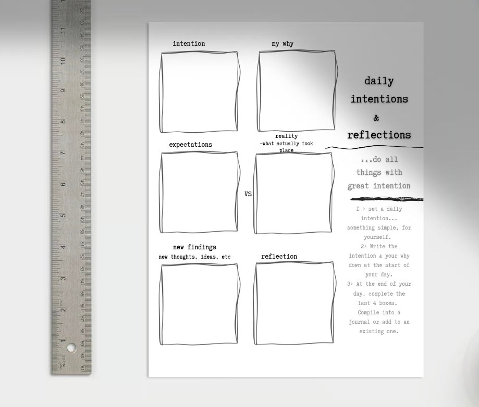 Daily Intentions Setting Intentions Activity With List of Over 40 ...