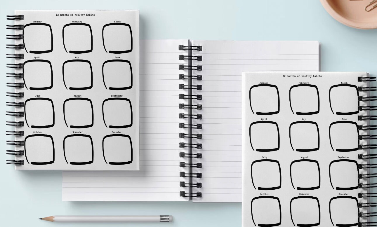 Printable Bullet Journal Pages, Monthly Tracker Lists (digital Download ...