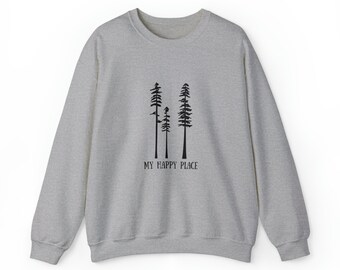 Tall Pine Trees Sweatshirt, Nature Lover Gift, Unisex Crewneck