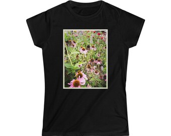 Abundant flowers Women's Softstyle Tee floral t-shirt pink and purple flowers flower petals