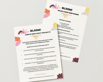 Bloom! simple nature craft activities with wildflower seeds for adults and kids nature inspired learning activity for flower lovers