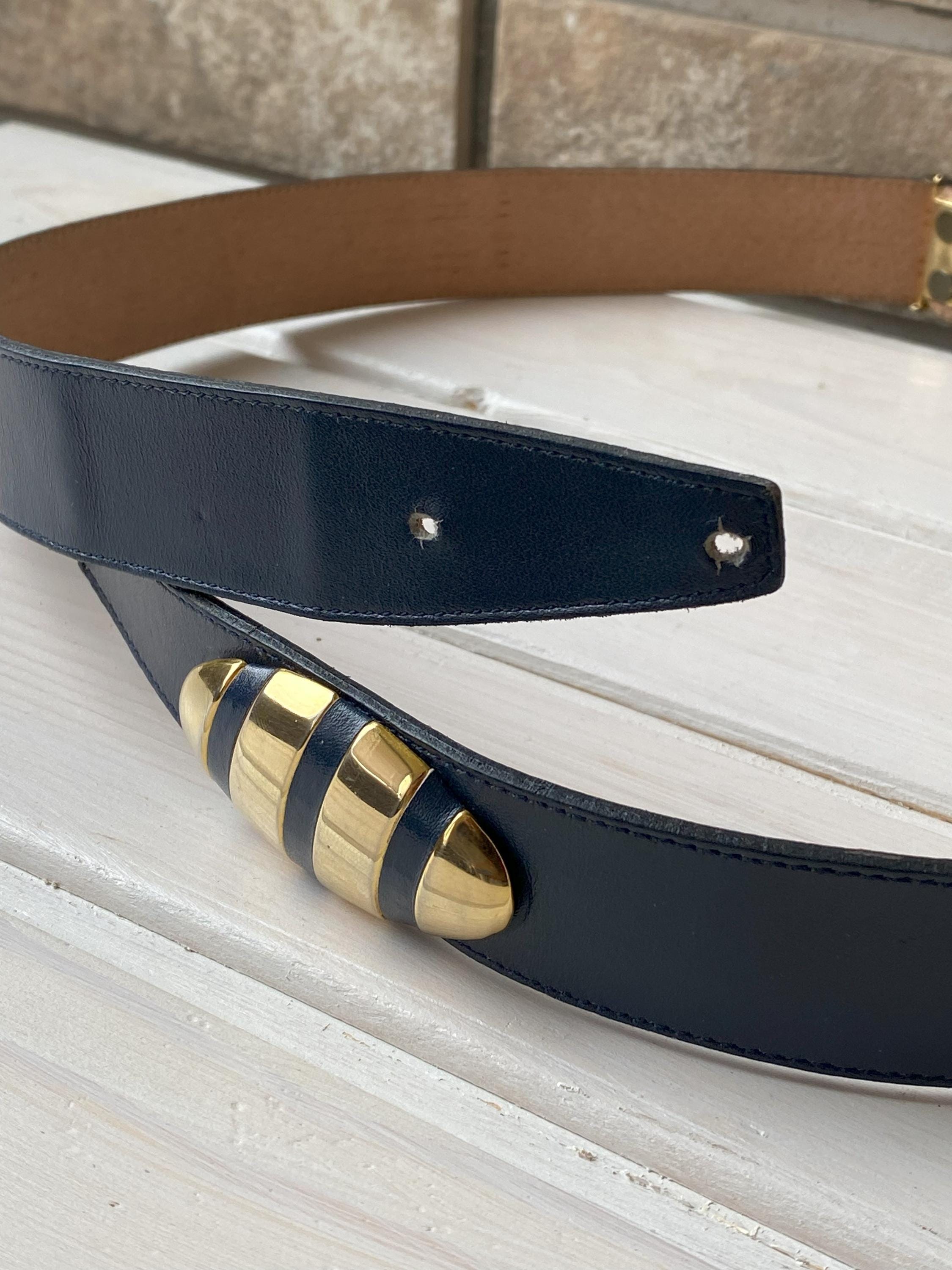 Vintage Roberto Dalpra Italian Leather Statement Belt Black Suede Quiet Luxury Vintage Blue Leather Belt Roberto Dalpra - Etsy main image 2