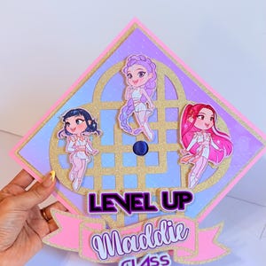 Custom K-pop Preschool Graduation Lei 2026, Kinder Grad Ribbon Lei, Kpop Inspired Grad Gift, Custom Graduation Lei Kids, Satin Ribbon Lei Bild 9