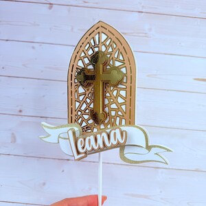 First Communion Cake Topper Baptism Decoration for Religious ceremonies. Baptism Topper Holy Communion, Boy Girl Communion Cake Decor.