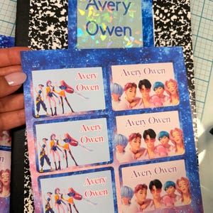 Personalized Waterproof Name Labels: School Supplies, Lunchbox, Daycare
