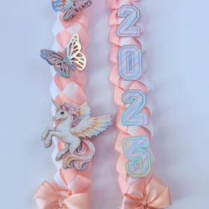 Personalized Graduation Ribbon Lei: Custom Colors, Keepsake Gift
