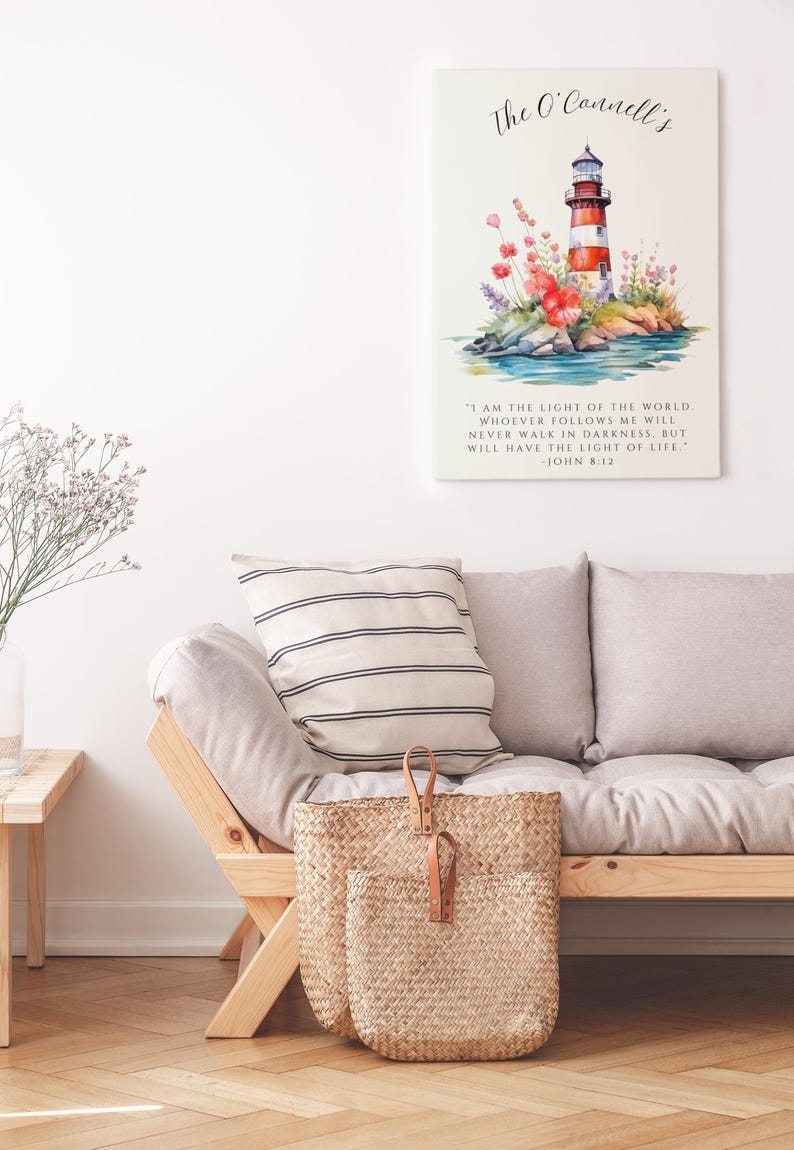 Custom Christian Wall Art, Family Christmas Gift, Bible Sketches Print