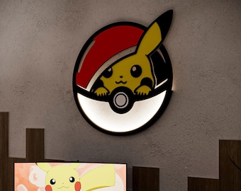 SVG Yellow Anime Animal LED Wall Decor / Laser Cut Files