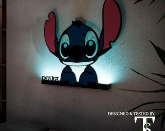 SVG LED Stitch Wall Decoration / Laser Cut Files