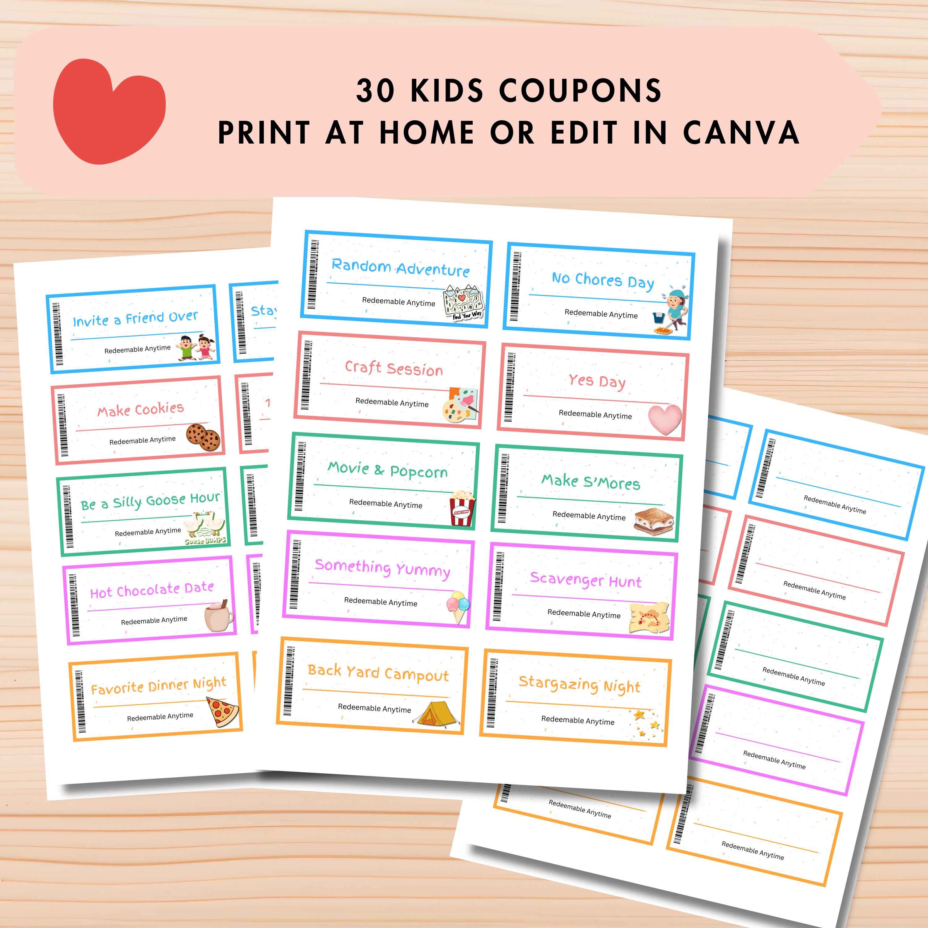 Create your own coupons with this template.