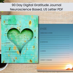 Digital Gratitude Journal, Daily Gratitude Log, Gratitude Worksheet, 5 Minute Journal, Mindfulness Workbook, Monthly Wellbeing, Healing
