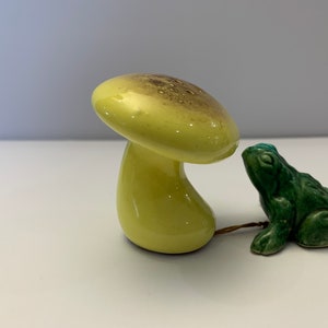 Vintage FROG & MUSHROOM salt and pepper shakers (before 1977) - Barnyard finds!!! Mushroom and Frog ceramic shakers.