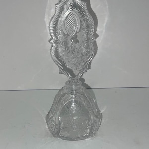 Vintage Art Deco PERFUME bottle medium clear Imperial glass bottle ribbed bottle and stopper, (1930s-1940s), (see pics).